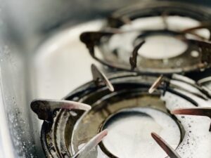 ガスコンロ,掃除,バーナーキャップ,五徳,清掃